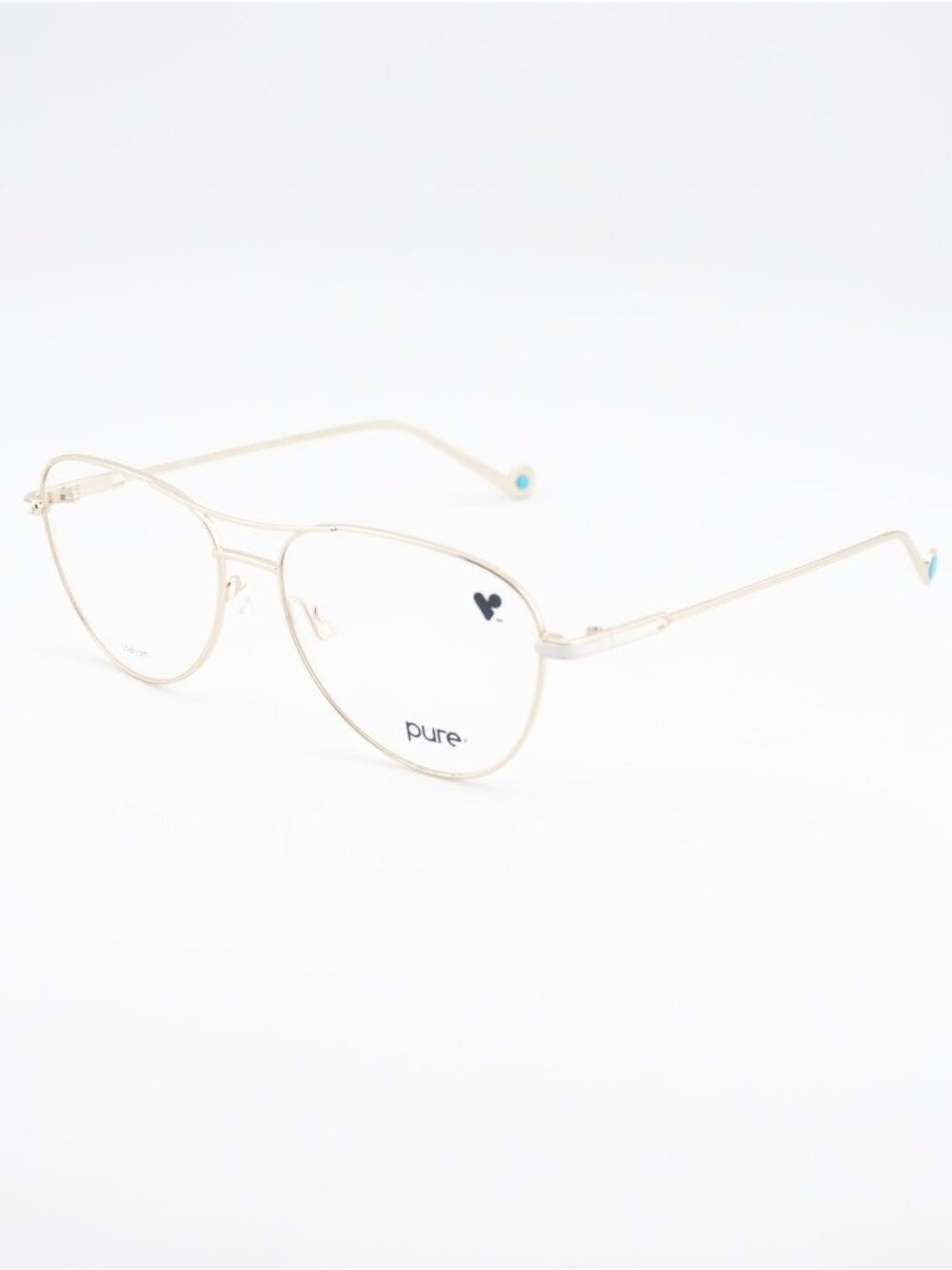 Pure P-5024 N 719 Eyeglasses Gold 56mm Square Frame